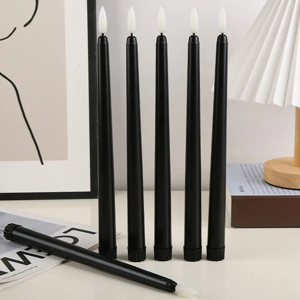 Simulation Led Candles, Battery Operated with Flickering Flame Candlesticks, Tall Creative Flameless Taper Candles Christmas